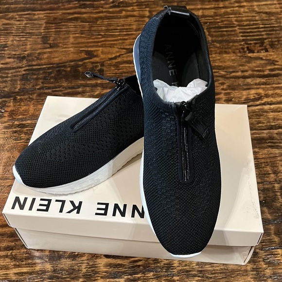 Anne Klein Terri Sporty black knit casual Sneakers - Picture 10 of 12